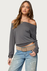 Nannie Off Shoulder Oversized Top