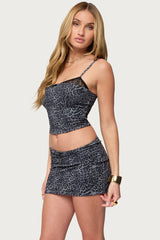 Edin Leopard Print Mesh Bra Top