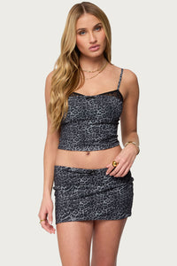 Edin Leopard Print Mesh Bra Top