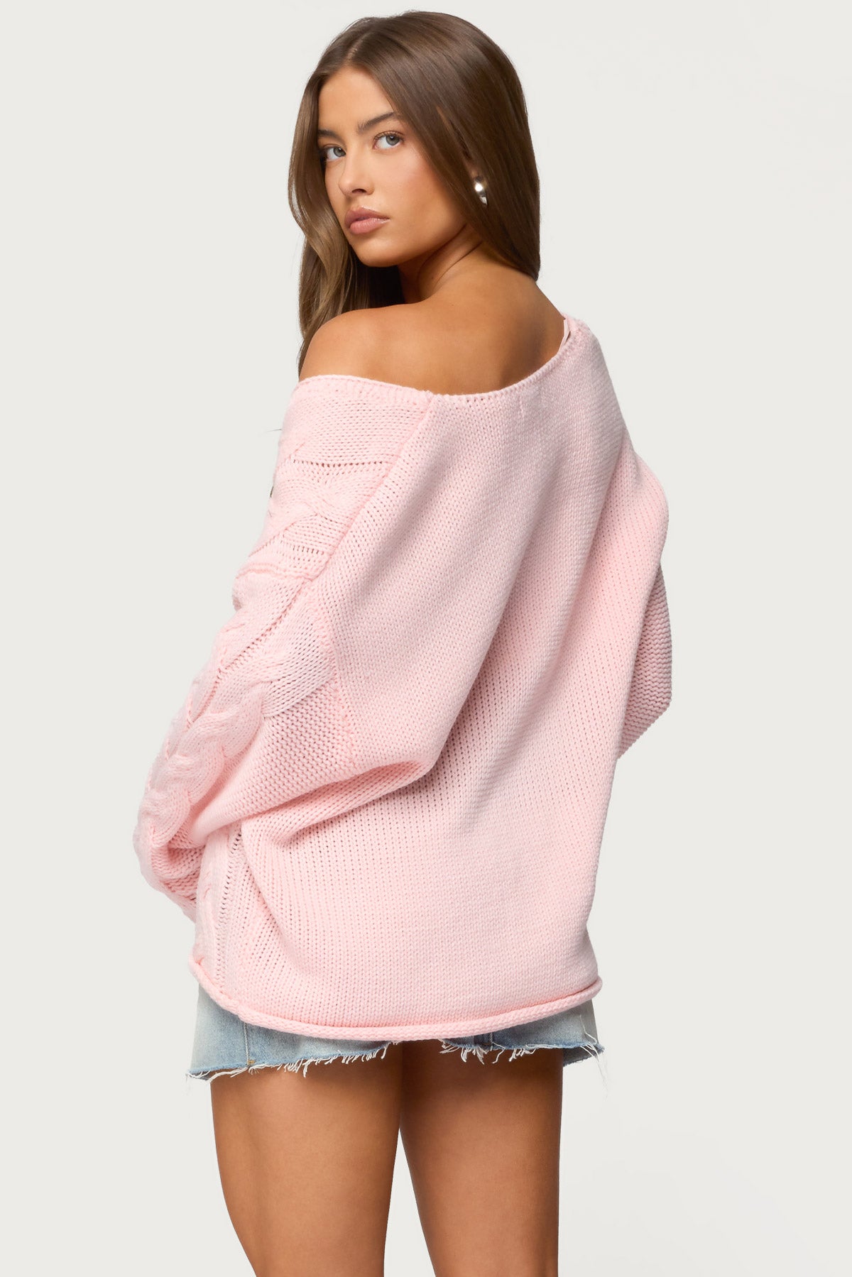 Inga Oversized Cable Knit Sweater