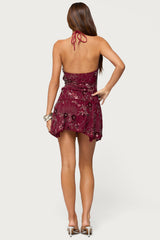 Adria Bead & Sequin Mini Dress