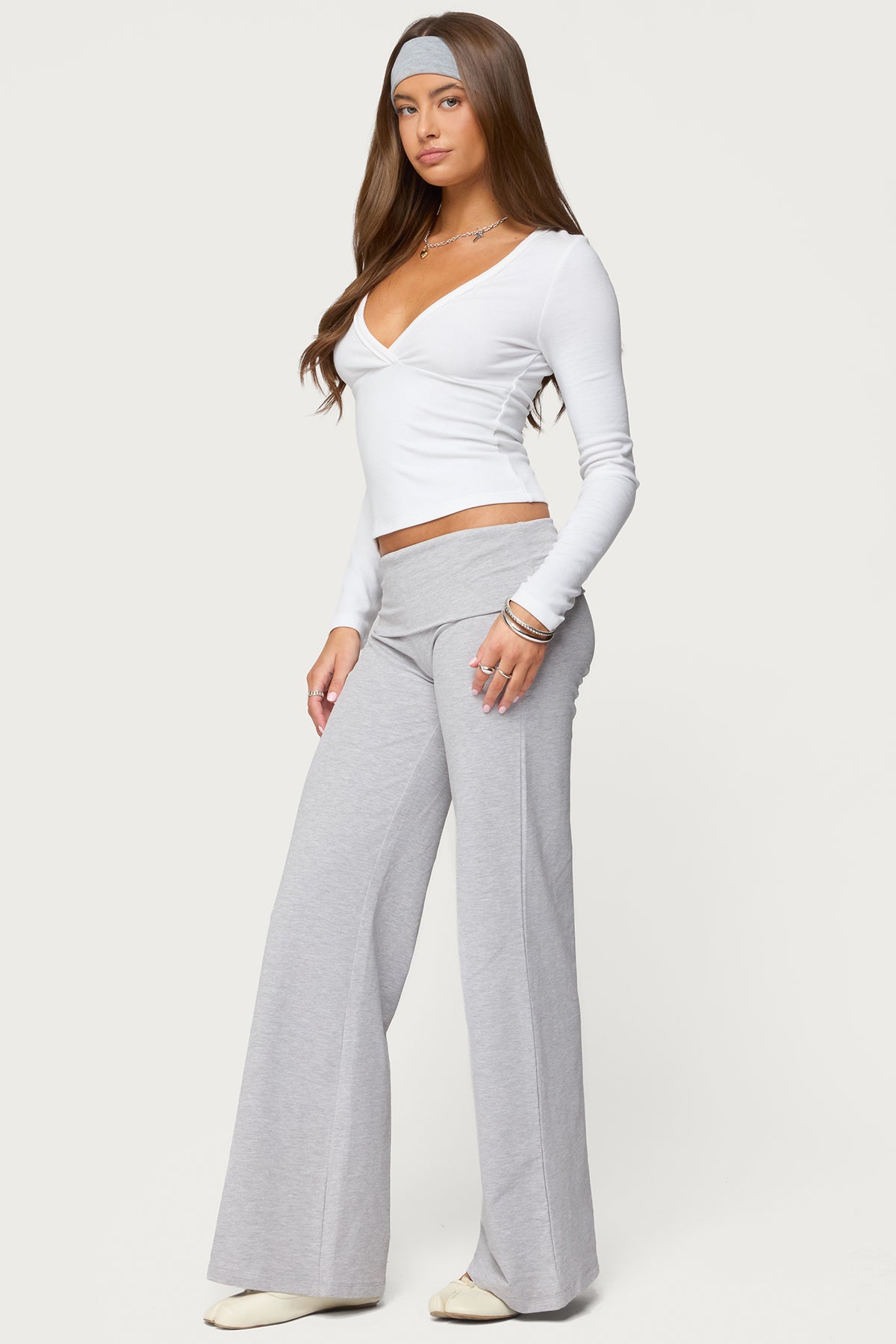 Wide Leg Foldover Pants – edikted