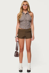Karla Pleated Tailored Micro Shorts