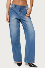 Rorie Mid Rise Straight Leg Jeans