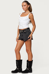 Fern Mid Rise Denim Shorts