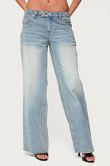 Celia Washed Low Rise Baggy Jeans