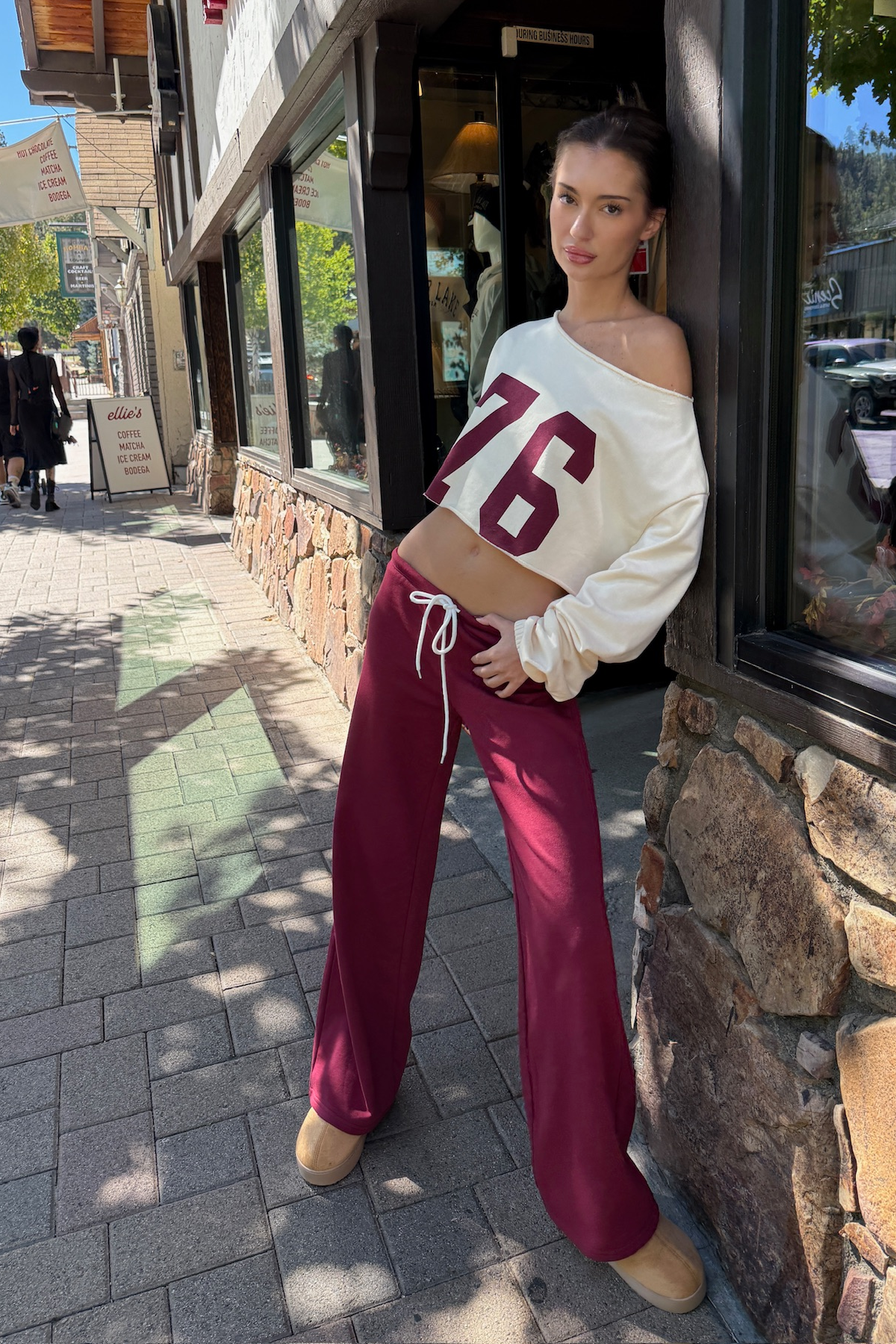 76 Off Shoulder Sweatshirt