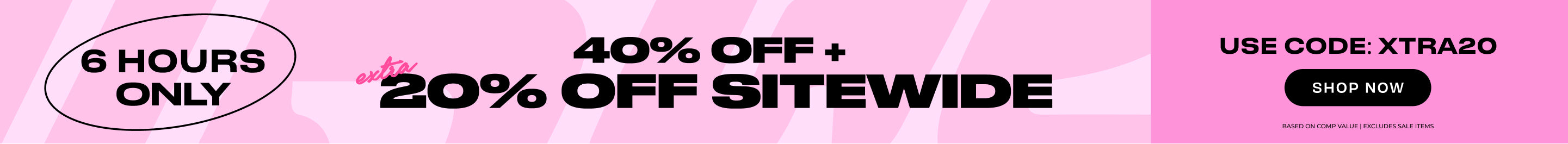 Get Extra 20% Off! Use Code: XTRA20