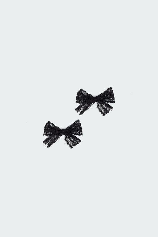 Lace Bow Hair Clip Pack