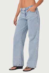 Raelynn Washed Low Rise Baggy Jeans
