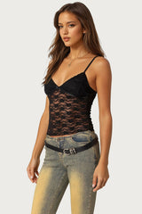 Eira Sheer Lace Tank Top