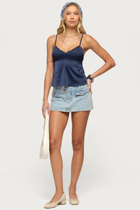Rae Denim Mini Skort