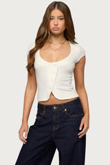 Blaunca Asymmetric Knit Top