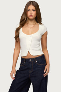 Blaunca Asymmetric Knit Top