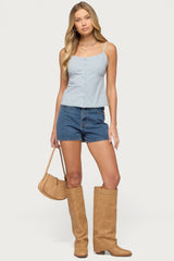 Milena High Rise Denim Shorts
