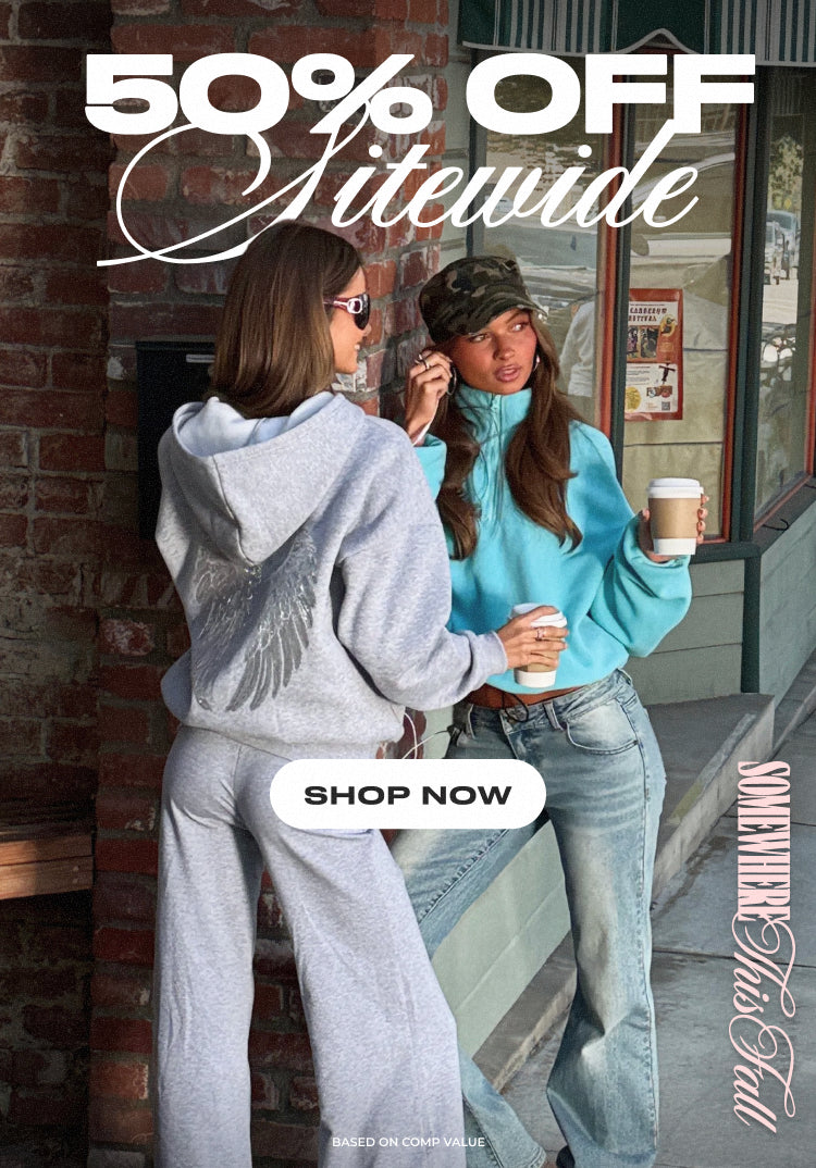 50% off sitewide shop now somewhere this fall