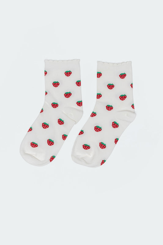 Strawberry Frill Socks