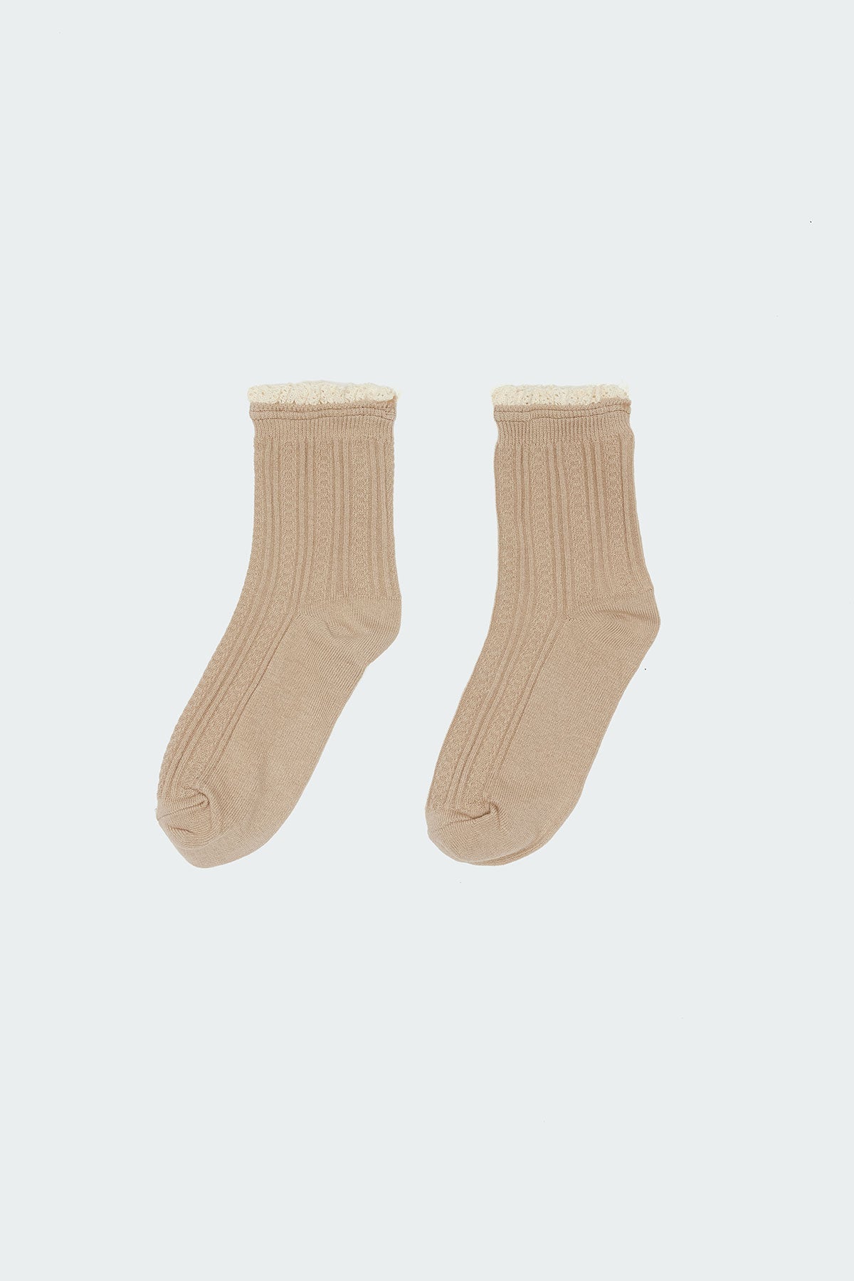 Frilled Pointelle Socks