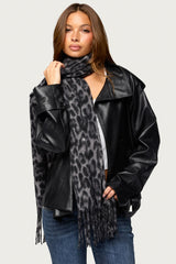 Chunky Leopard Scarf