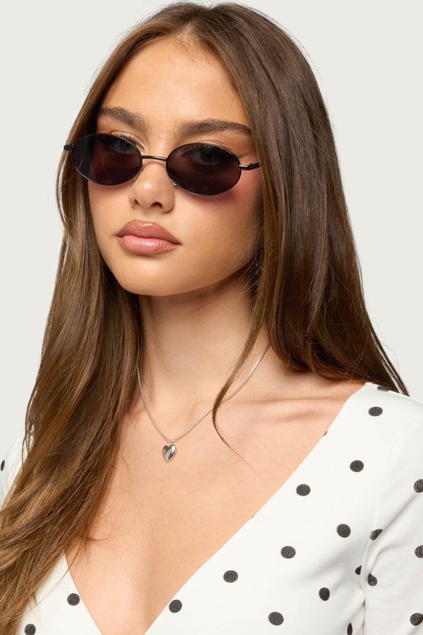 Naomie Oval Metal Sunglasses