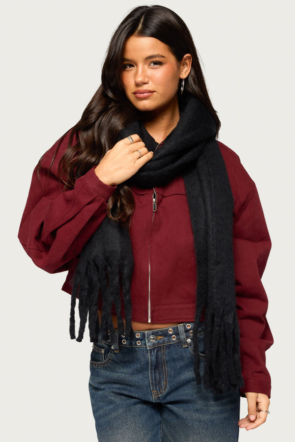 Fringed Chunky Scarf view 1
