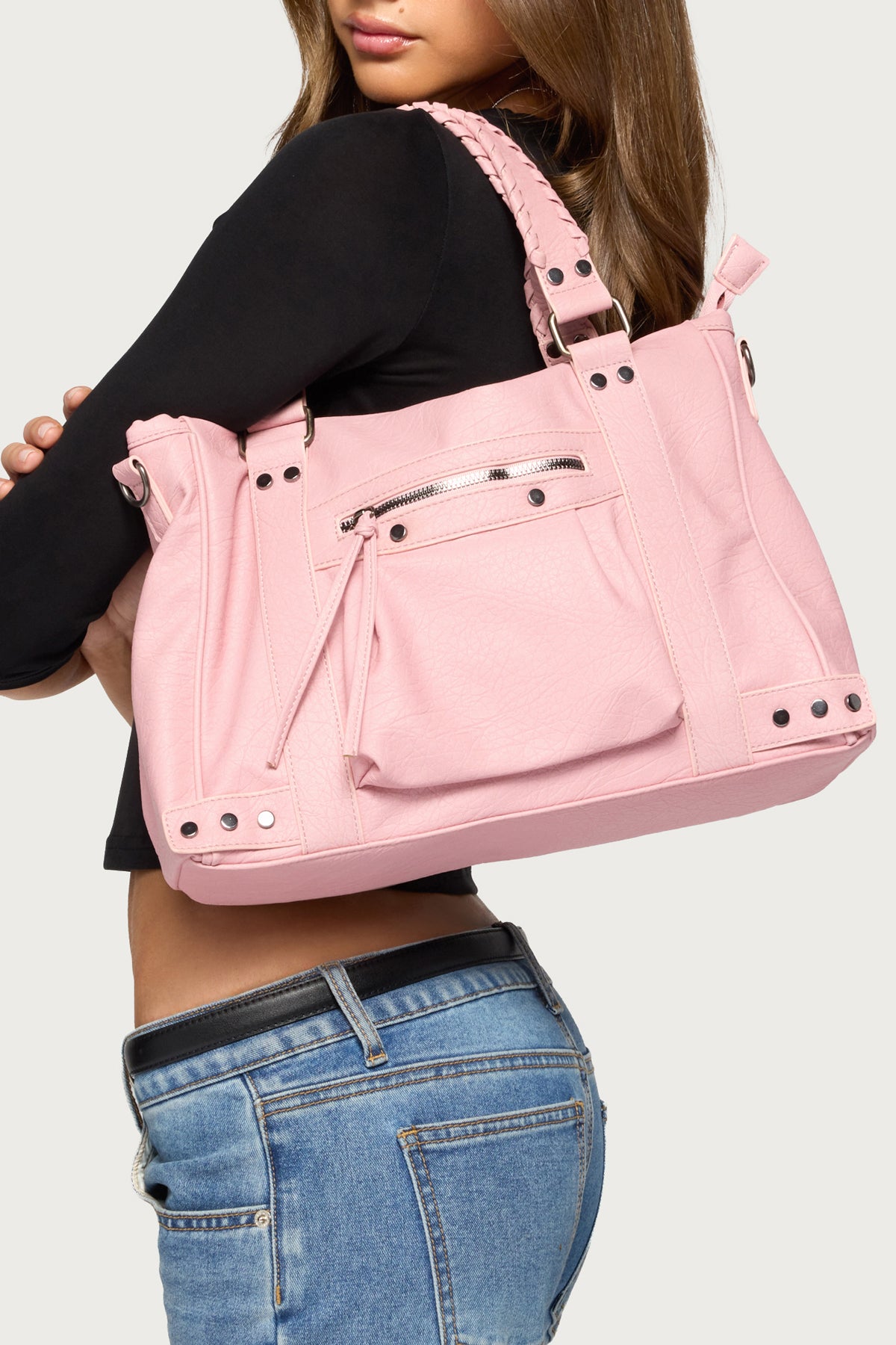 Oliviah Stud Faux Leather Bag