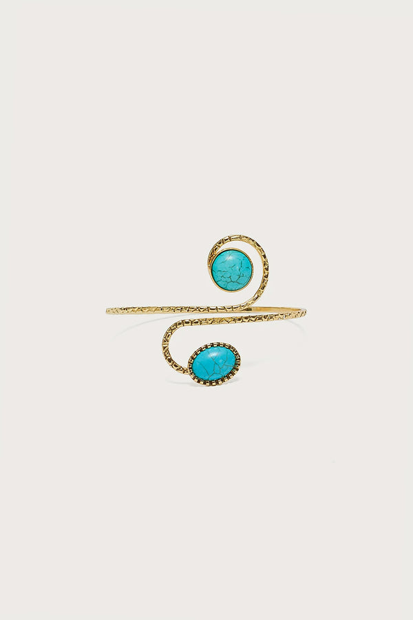 Stone Spiral Arm Cuff