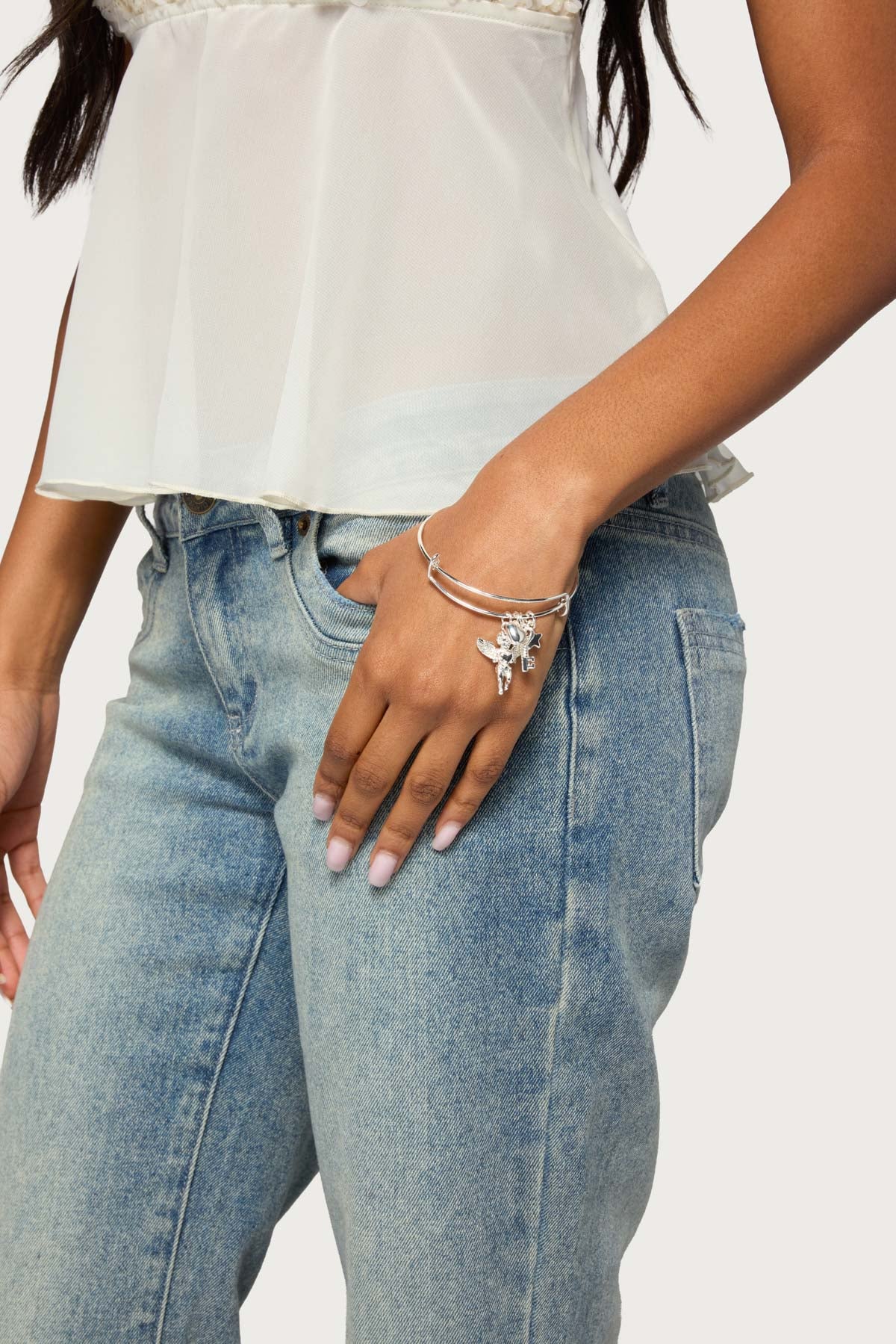 Angel Charm Bangle