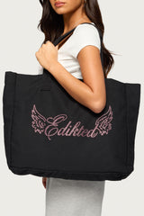 Rhinestone Angel Tote Bag