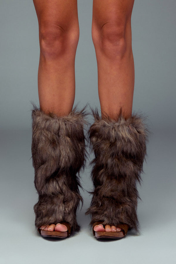 Full Moon Faux Fur Leg Warmers