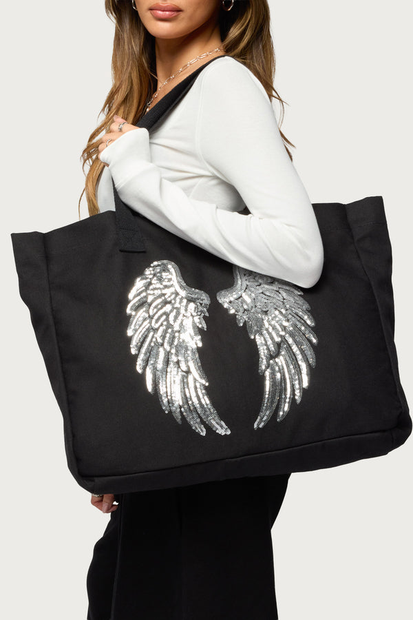Sequin Angels Tote Bag view 1