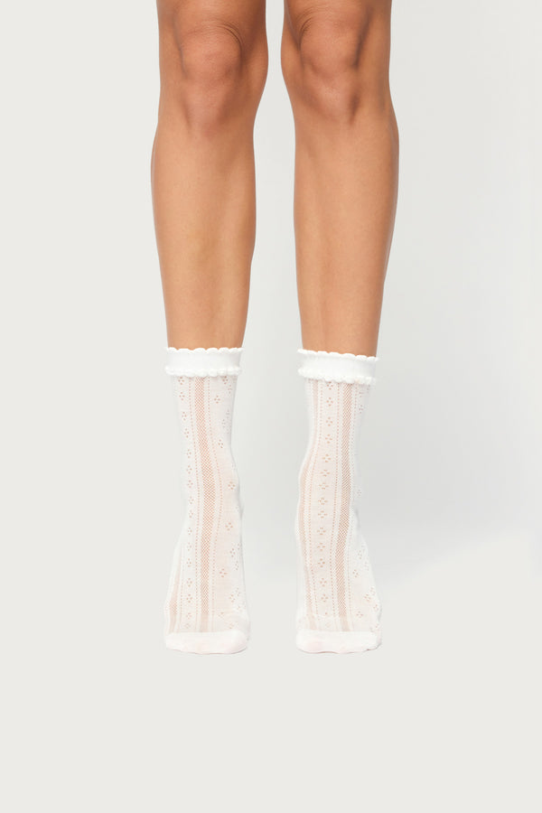 Frilly Pointelle Socks view 2