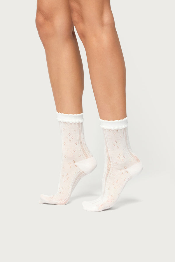 Frilly Pointelle Socks view 1
