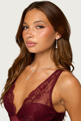 Dangled Necklace And Earrings