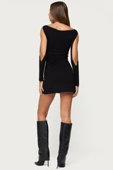 Billy Cutout Boat Neck Mini Dress