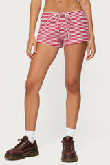 Jainee Striped Drawstring Shorts