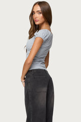 Oleana Gathered Bust Top