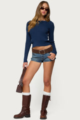 Larah Boat Neck Cable Knit Sweater