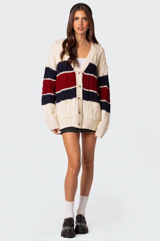 Tinsley Oversized Cable Knit Cardigan