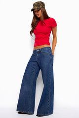Raiyne Low Rise Wide Leg Jeans