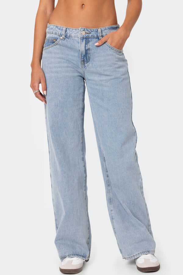 Raelynn Washed Low Rise Jeans