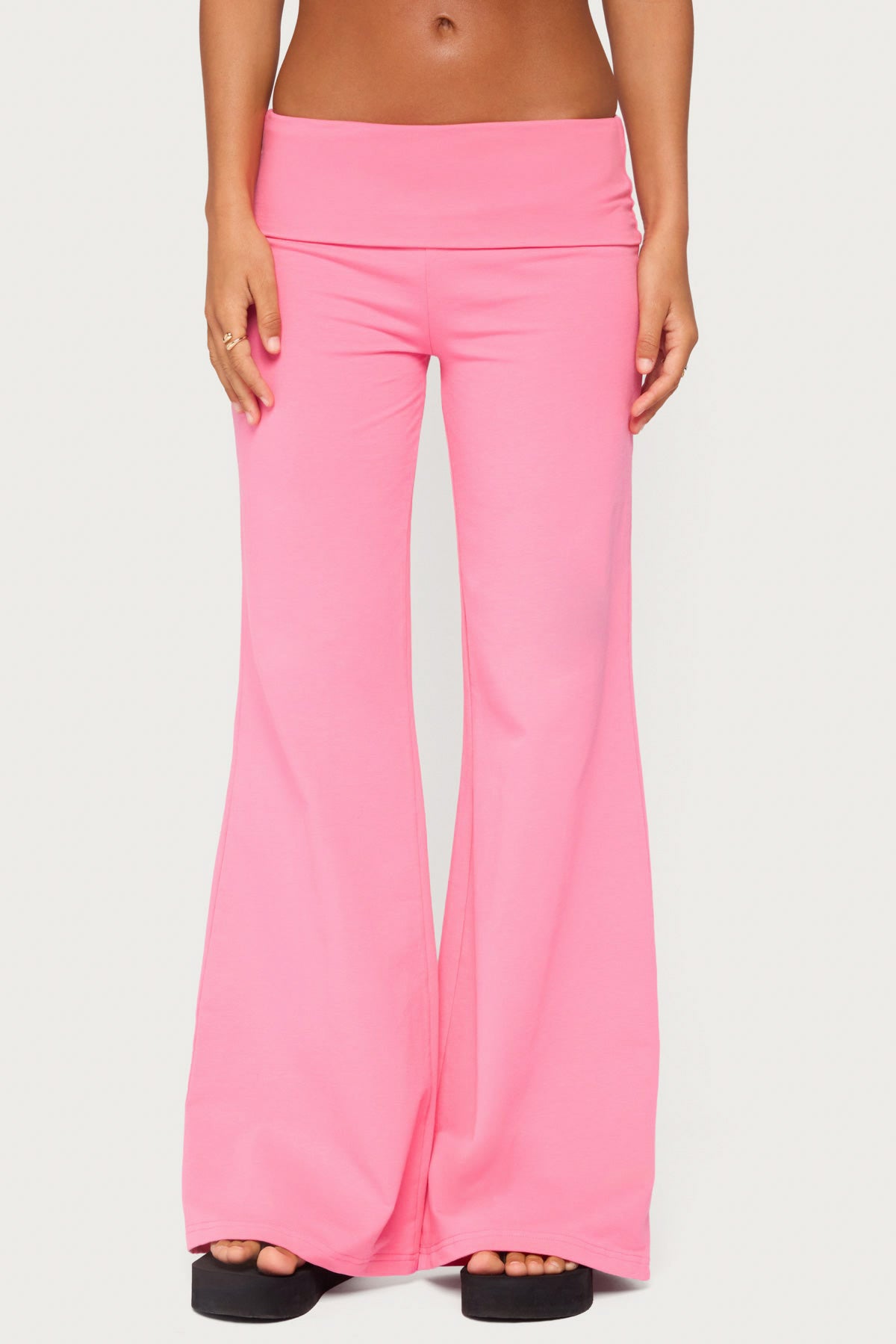 Wide Leg Foldover Pants