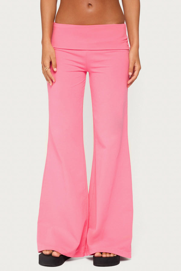 Wide Leg Foldover Pants