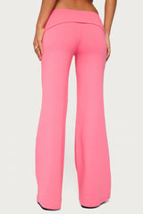 Wide Leg Foldover Pants