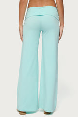 Wide Leg Foldover Pants