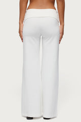 Wide Leg Foldover Pants