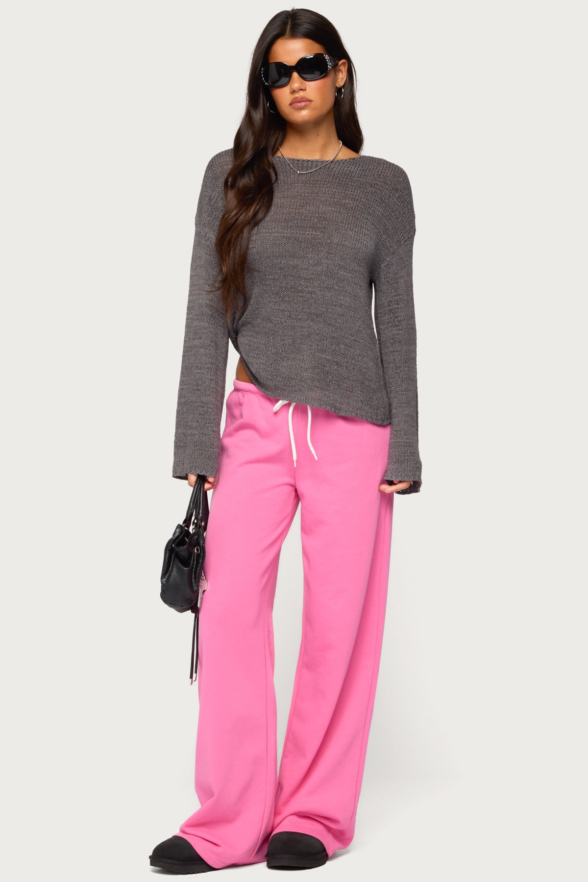Drop Shoulder Light Knit Sweater
