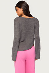 Drop Shoulder Light Knit Sweater