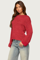 Drop Shoulder Light Knit Sweater