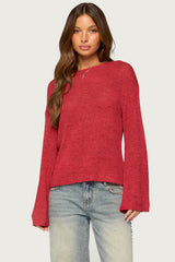 Drop Shoulder Light Knit Sweater